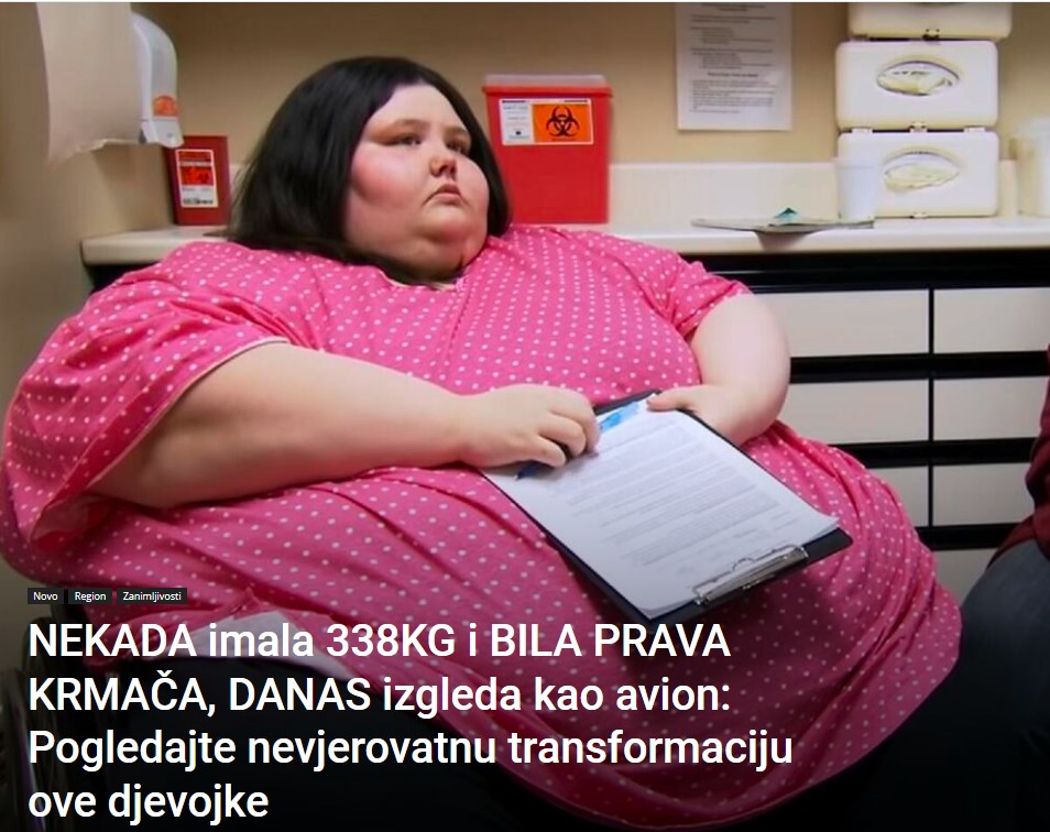 NEKADA imala 338KG i BILA PRAVA KRMAČA, DANAS izgleda kao avion: Pogledajte nevjerovatnu transformaciju ove djevojke