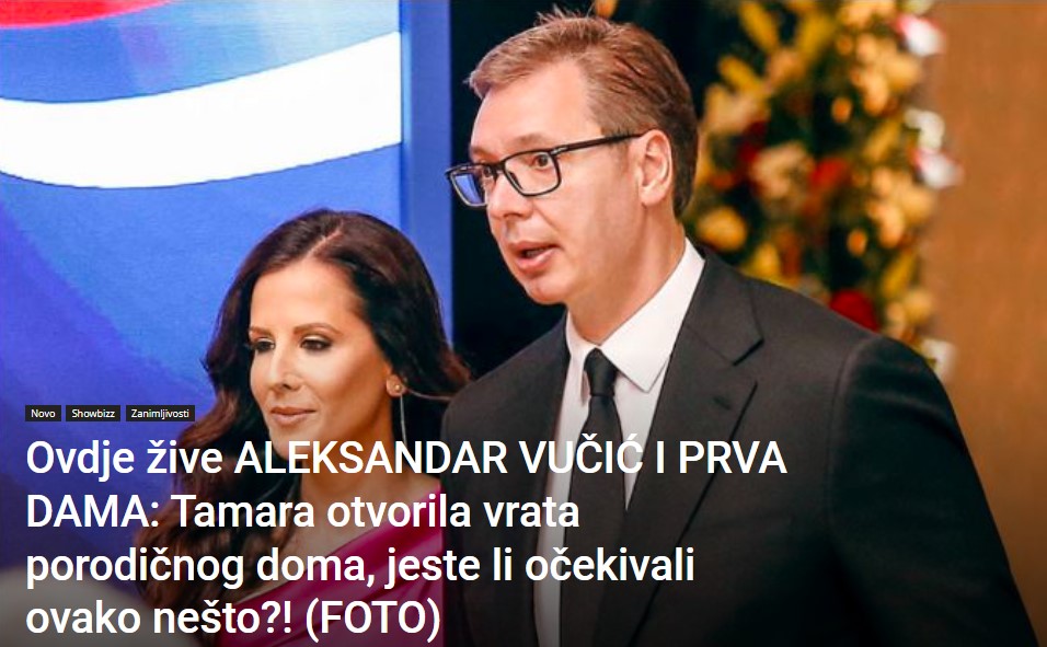 Ovdje žive ALEKSANDAR VUČIĆ I PRVA DAMA: Tamara otvorila vrata porodičnog doma, jeste li očekivali ovako nešto?! (FOTO)