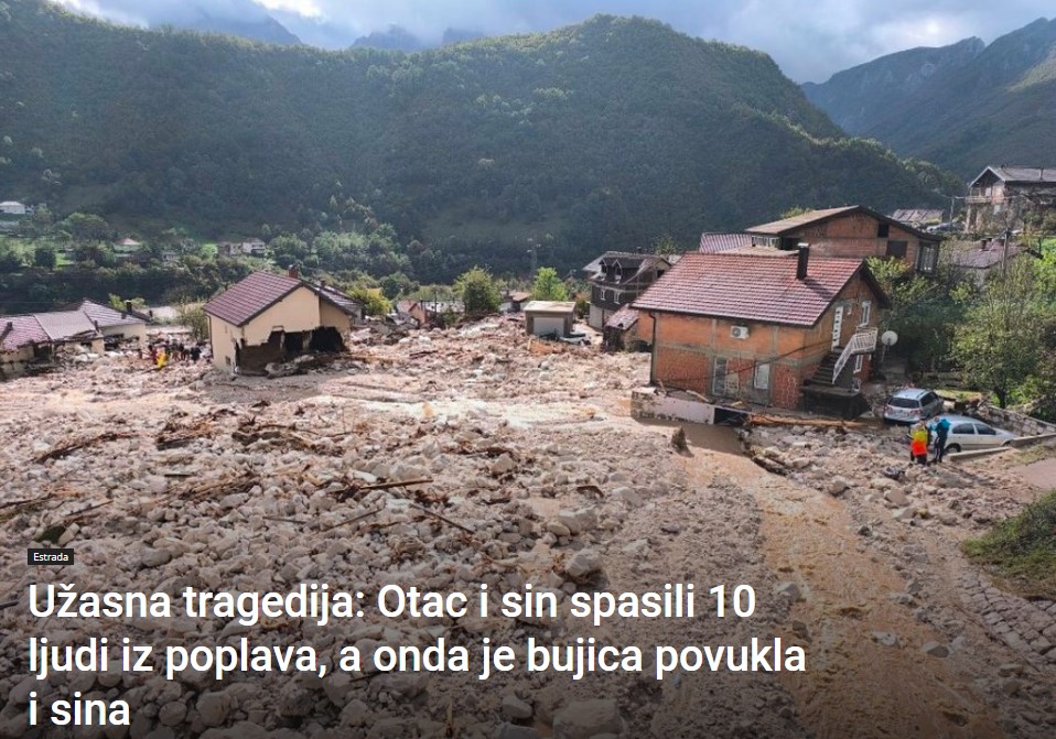 Užasna tragedija: Otac i sin spasili 10 ljudi iz poplava, a onda je bujica povukla i sina